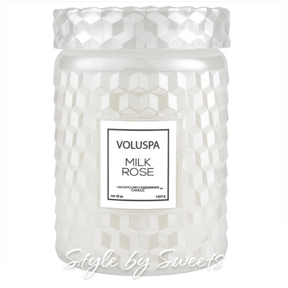 VOLUSPA MILK ROSE Candle Large 18 oz. - Picture 2 of 2